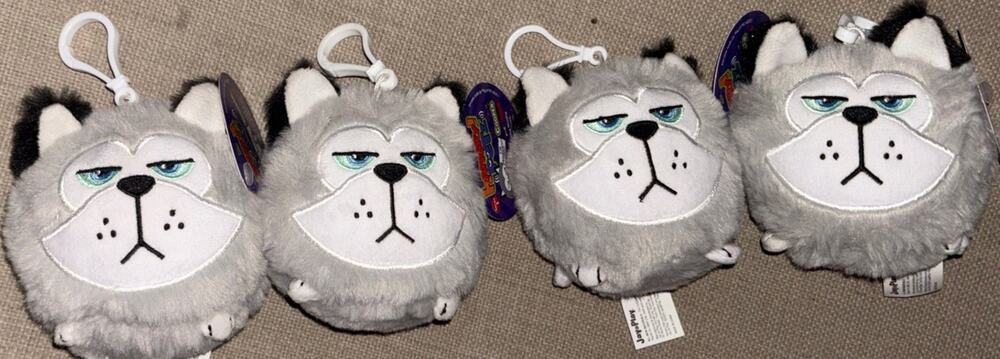 Hangry Petz Bag Key Chain Series 1 ~ Cooper The Gray Cat Plush By Jay Play Grump